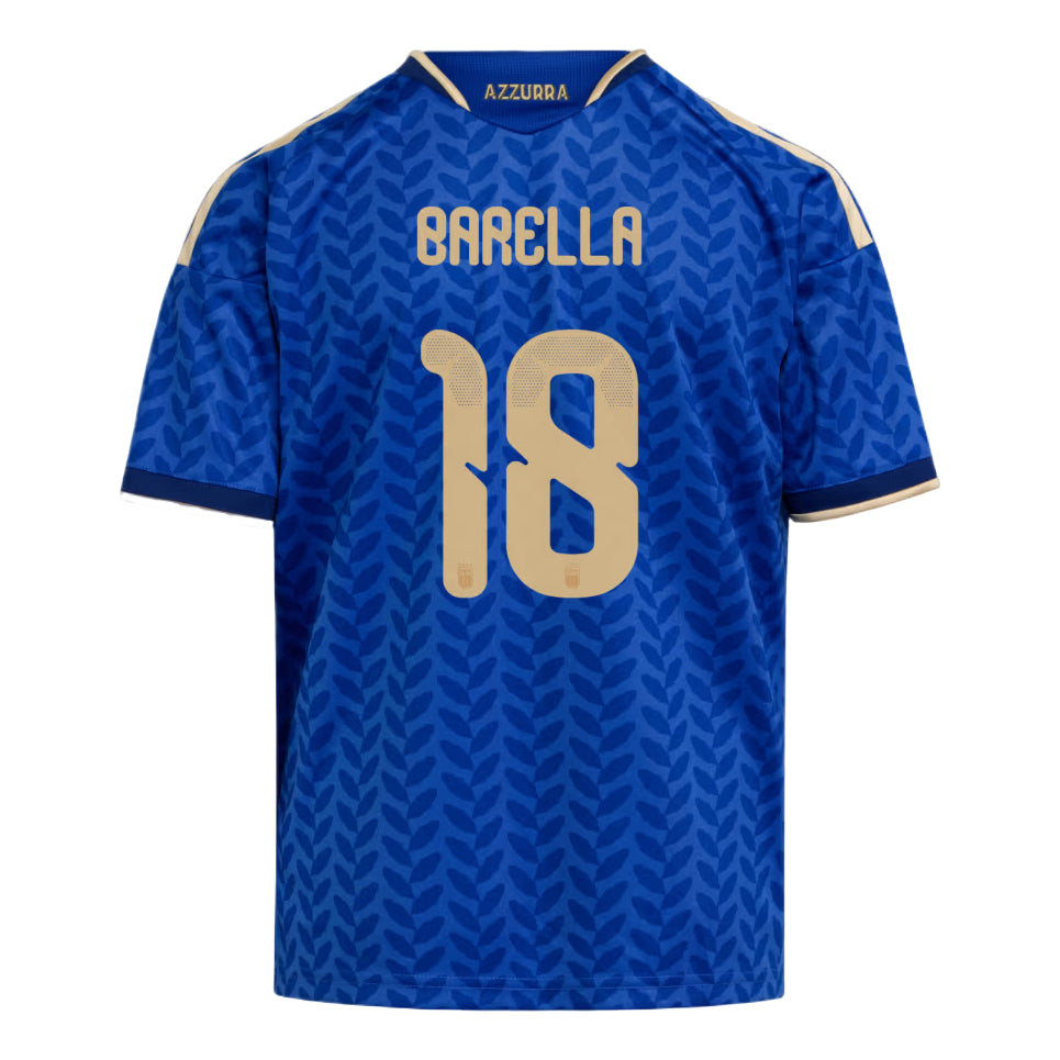 (GS) adidas Italy 26 Home Barella Jersey Asia Sizing 'Bold Blue' KW7737