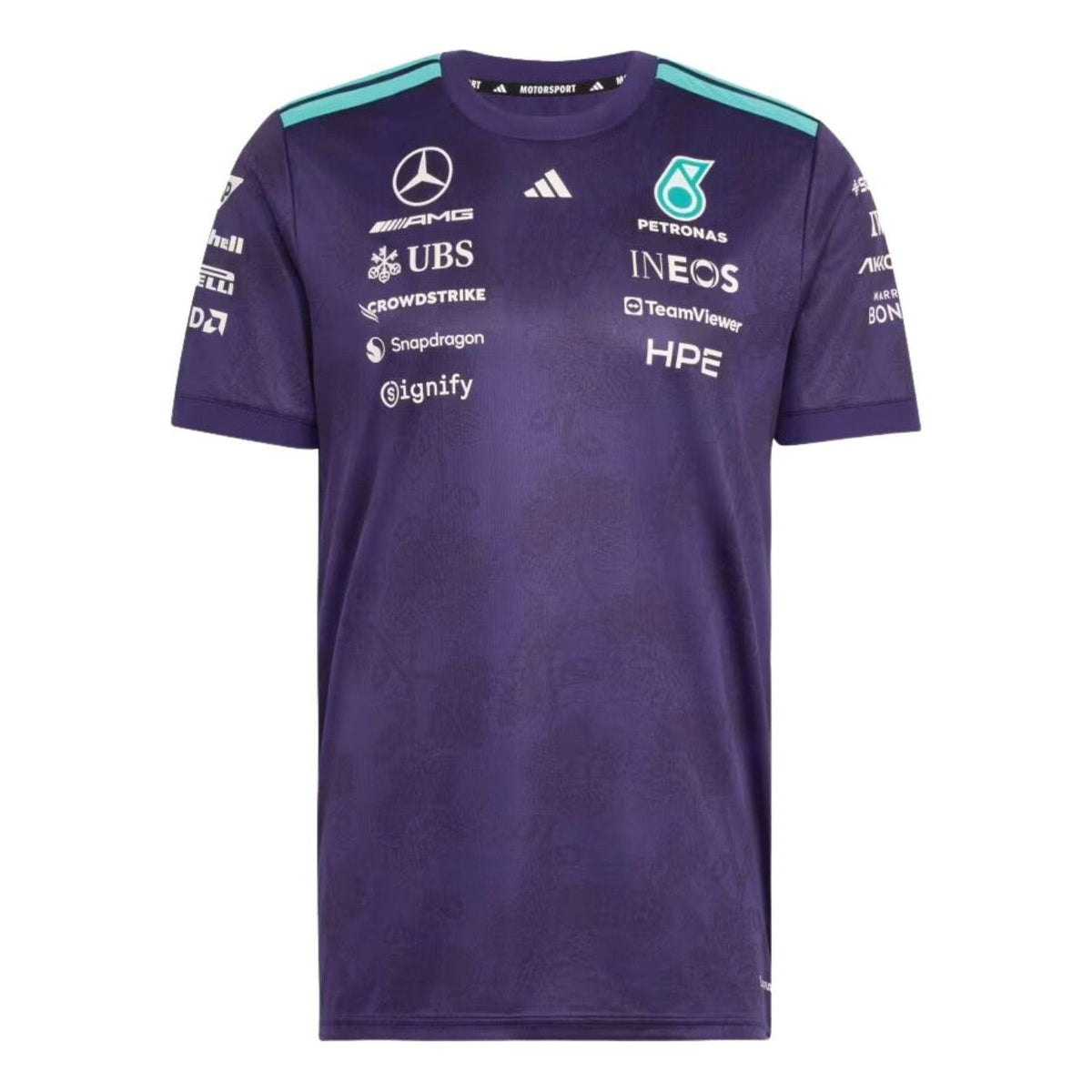 adidas x Mercedes AMG Petronas F1 Vanda Bloom Driver Jersey Asia Sizing 'Dark Purple' KV4288 - adidas Professional Edition
