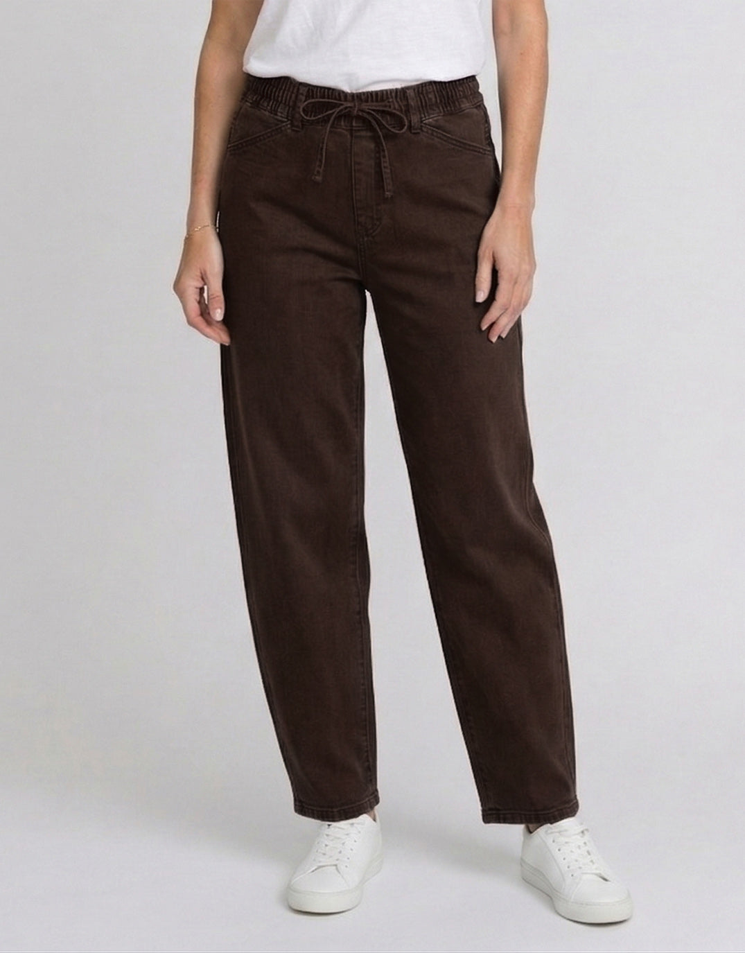 Sienna Barrel Jeans - Chocolate