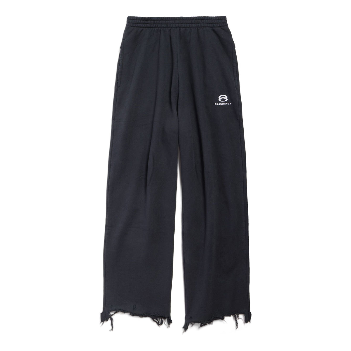 (WMNS) Balenciaga Unity Sports Icon Cropped Sweatpants 'Black White' 783401TQVB21569