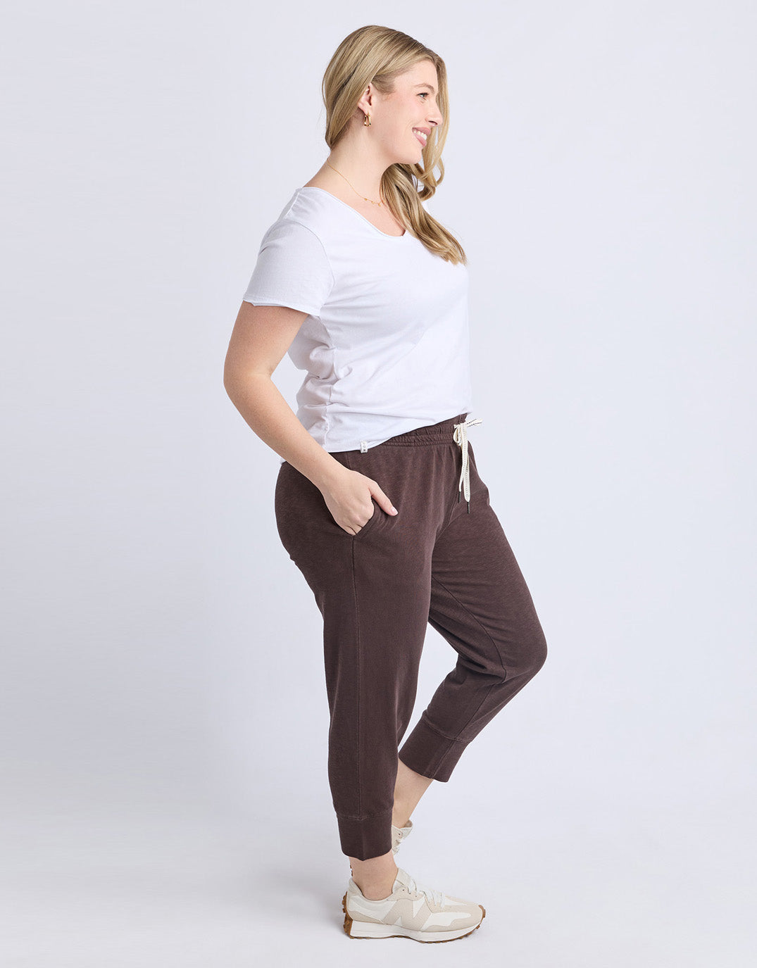 3/4 Brunch Pant - Coffee