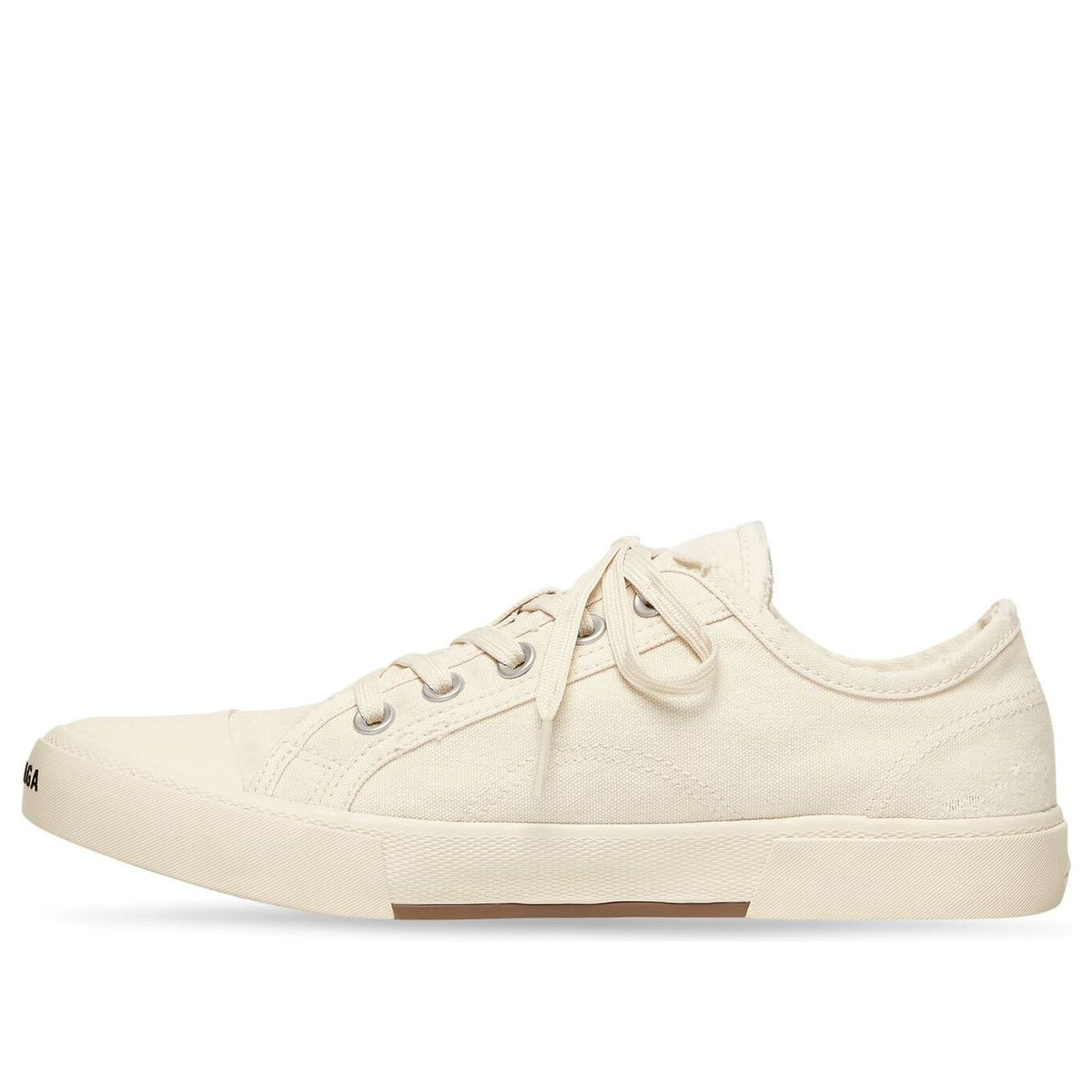 Balenciaga Paris Low Top Sneakers 'White Destroyed Cotton and White Rubber' 688754W3RC59090