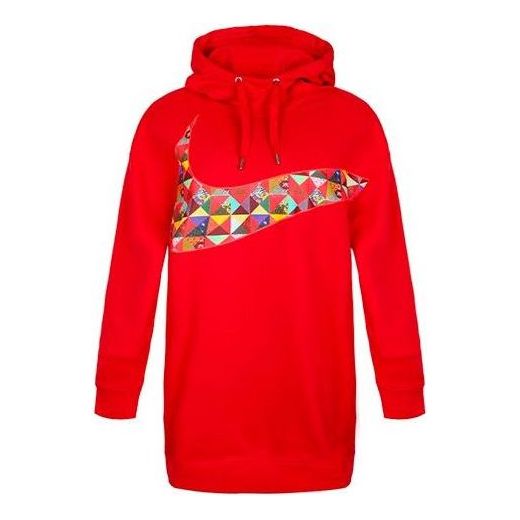 (WMNS) Nike Sportswear CNY Logo Hoodie 'Red' BV5984-600