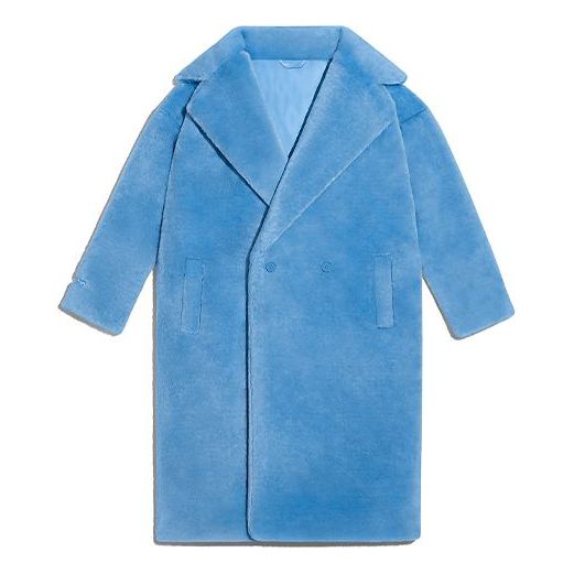 adidas originals x Ivy Park Crossover Plush Long Large Jacket Couple Style Blue H18983