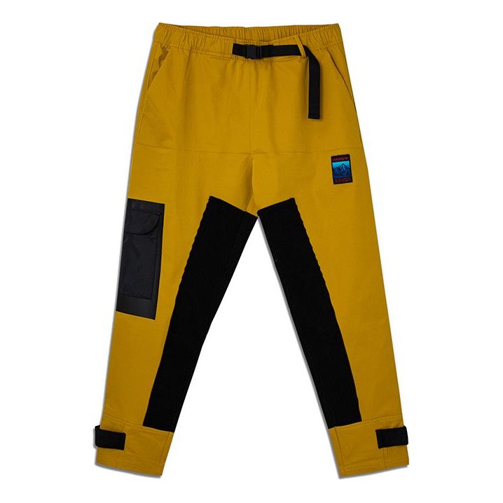 adidas originals Adv Wv Pant Colorblock Outdoor Multiple Pockets Cargo Sweatpants Yellow GV0931