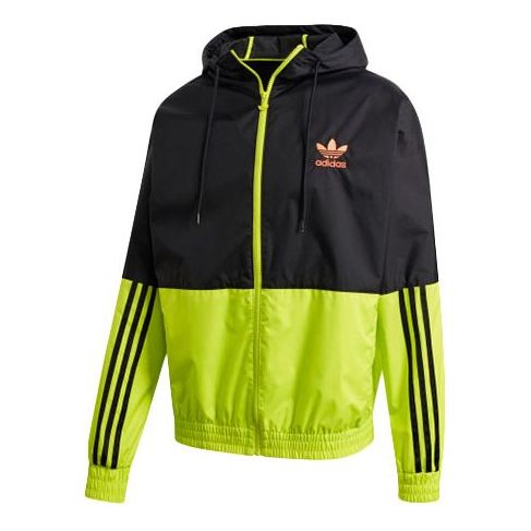 adidas originals Colorblock Zipper Sports Jacket Yellow GK5924