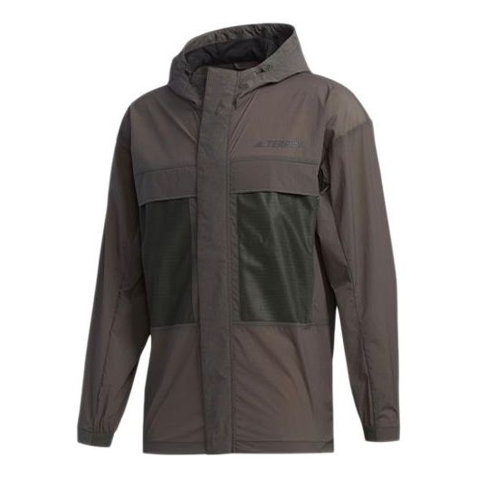 adidas Outdoor Casual Sports Hooded Jacket Brown FN0770
