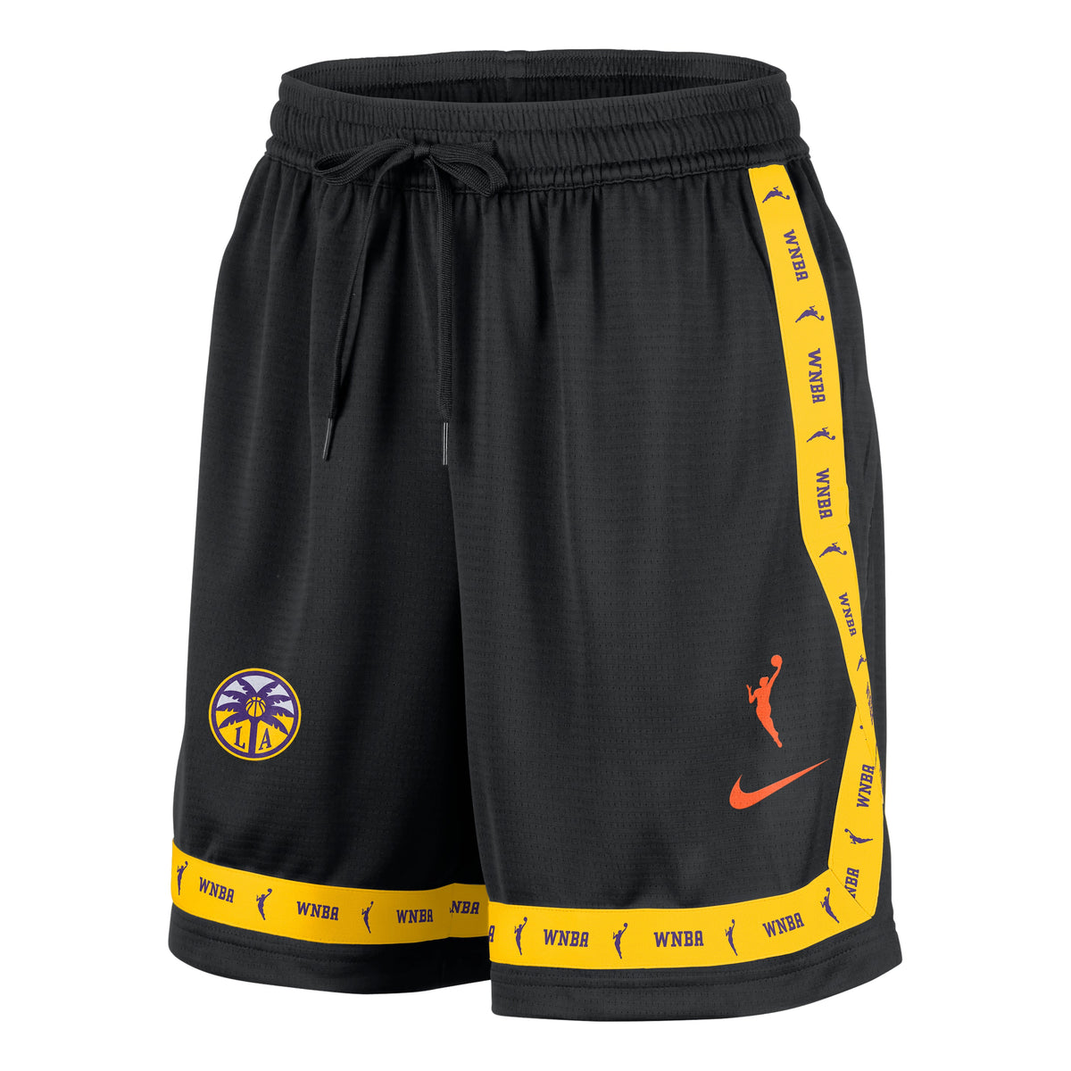 (WMNS) Nike Crossover WNBA Los Angeles Sparks Shorts 'Black Brilliant Orange' IQ3668-010