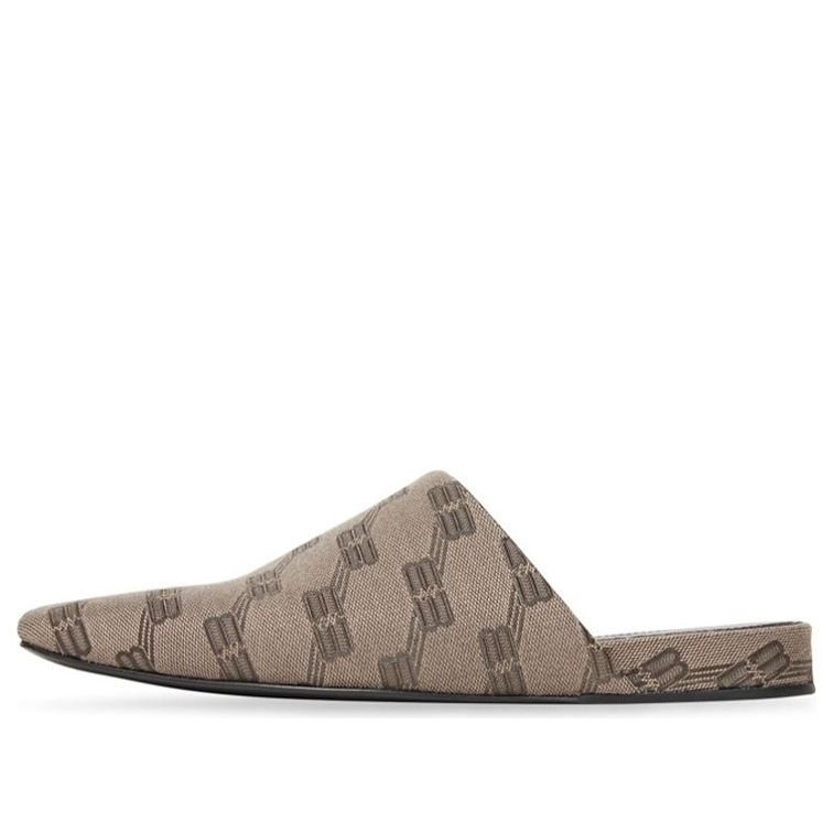 (WMNS) Balenciaga BB Monogram Cosy Mules 'Beige Brown' 653879W2I103020
