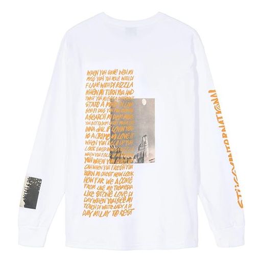 Stussy Great Outdoors Ls Tee Classic Poster Long Sleeves Unisex White 1994492-WHITE