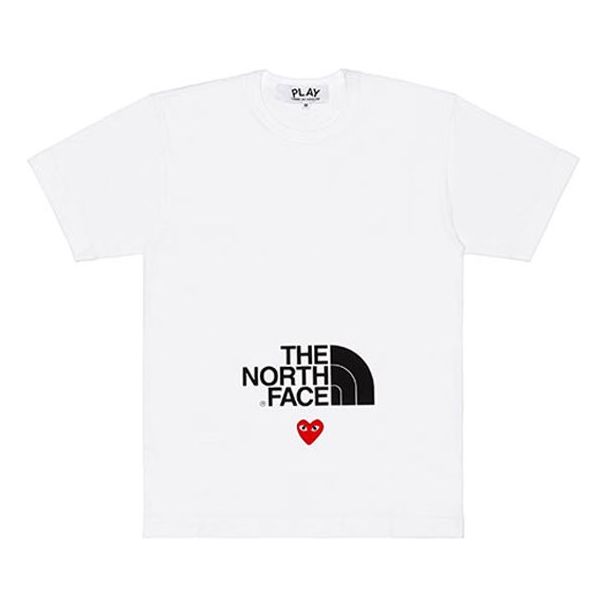COMME des GARCONS PLAY x The North Face 'play together' Short-sleeved White AE-T202-051-1