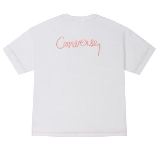 (WMNS) Converse T-Shirt 'White' 10025874-A01