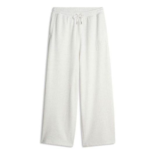 (WMNS) PUMA NYC Embossed Sweatpants 'White Glow Heather' 638631-05 - PUMA Professional Edition