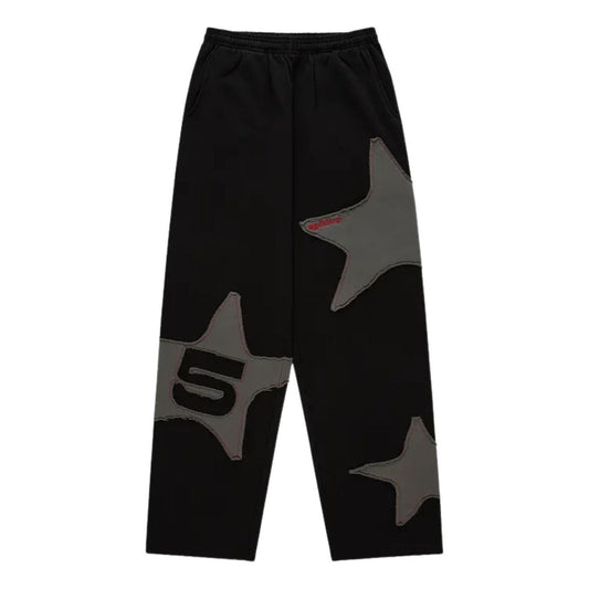 Sp5der Big Star Wide Leg Sweatpant 'Black' SB003FW25BLK