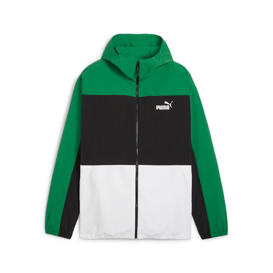 PUMA Hooded Windbreaker Jacket 'Black Green' 675387-86