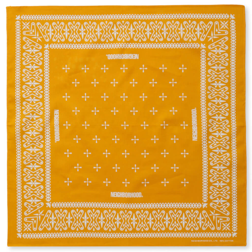 Cross Pattern Bandana - Yellow