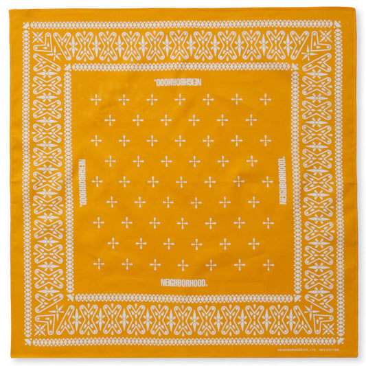Cross Pattern Bandana - Yellow