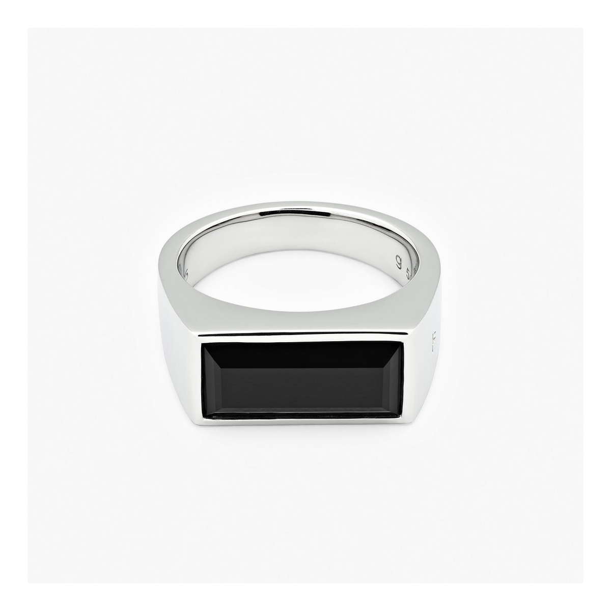 Peaky Ring Polished Black Onyx 925 Sterling Silver
