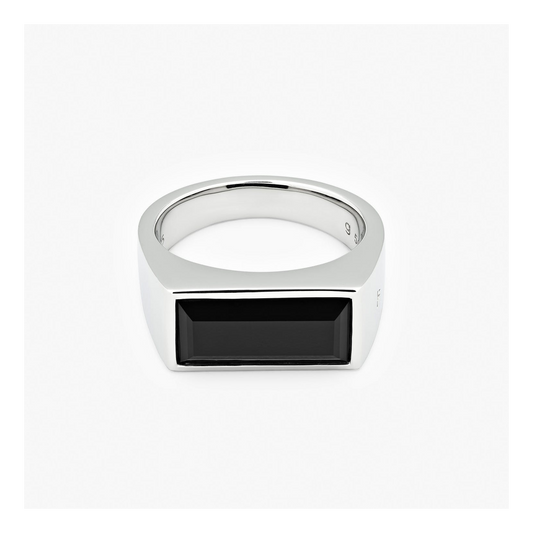 Peaky Ring Polished Black Onyx 925 Sterling Silver