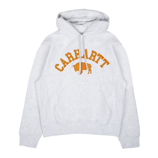Hooded Locker Sweat Ash Heather / Brown