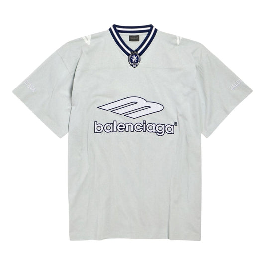 Balenciaga 3B Football V-neck T-shirt Oversized 'New Grey' 857086TTVQ61461