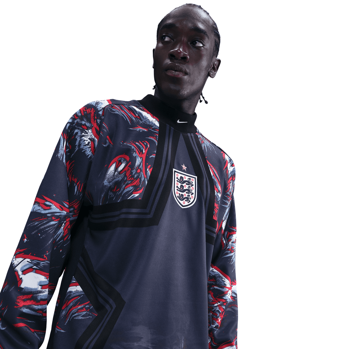 ENGLAND NATIONAL TEAM GOALKEEPER JERSEY LOOSE FIT - BLACK / OBSIDIAN