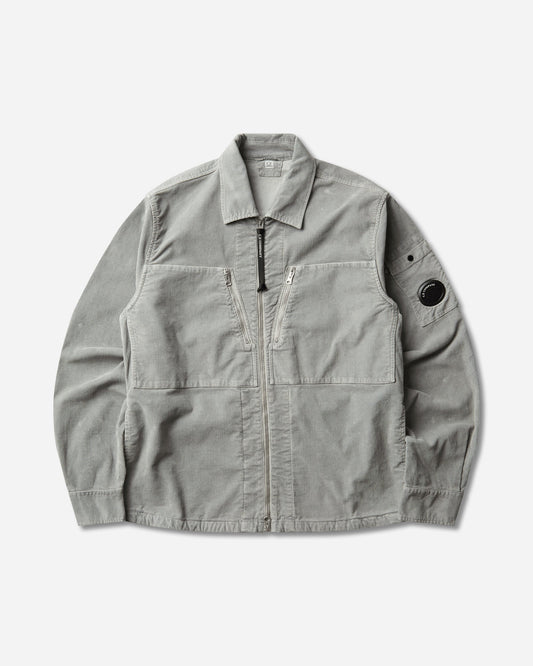Men's Corduroy Lens Zipped Overshirt Flint Grey