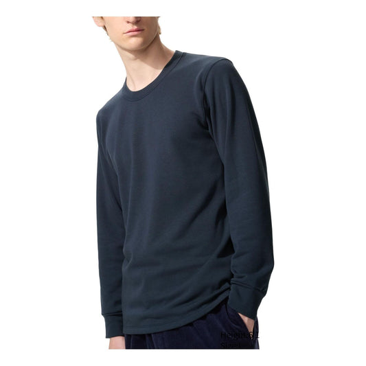 UNIQLO HEATTECH Ultra-warm Crew Neck T-shirt 'Navy' 469983-69