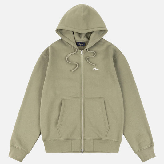 CURSIVE ZIP HOODIE - ARMY GREEN
