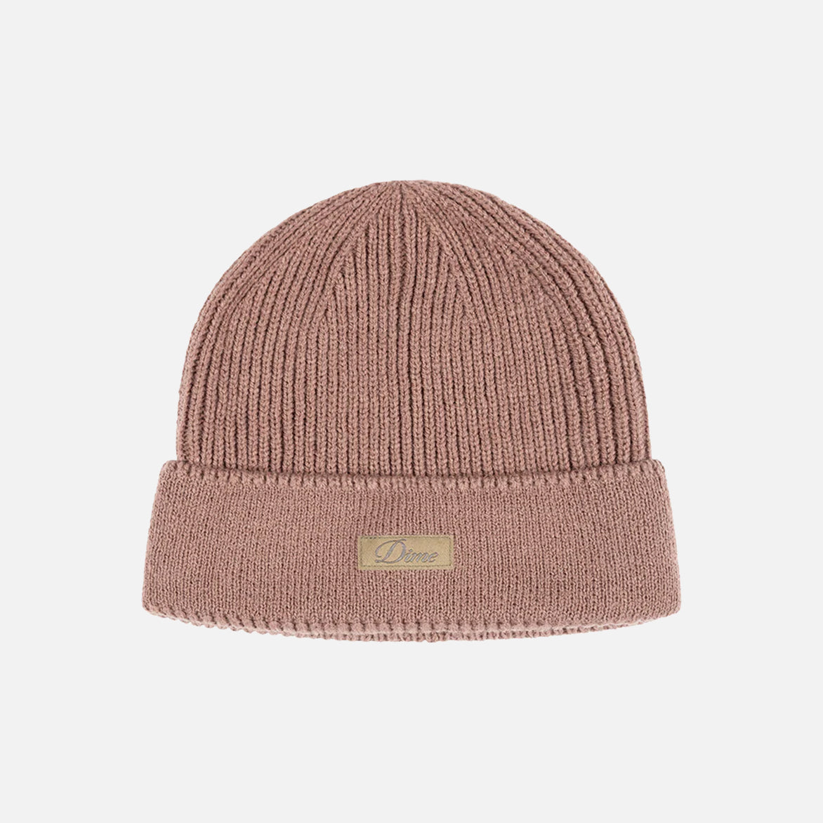 CURSIVE RIB BEANIE - CAMEL
