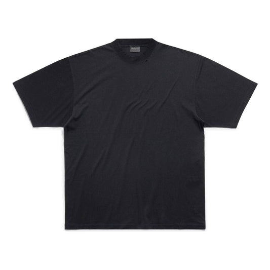 (WMNS) Balenciaga T-shirt Medium Fit 'Black Faded' 739784TOVF49034
