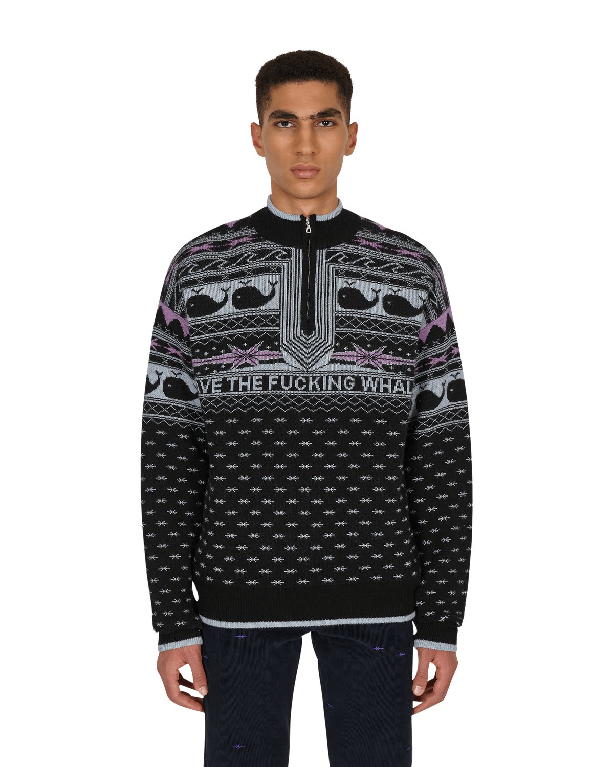 Save the Whales Sweater Black