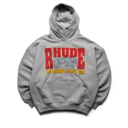 Rhude The Desert Decides Hoodie - Heather Grey/Red