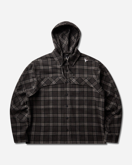 Men's Logger Wool Check Long Sleeve Shirt Anthracite