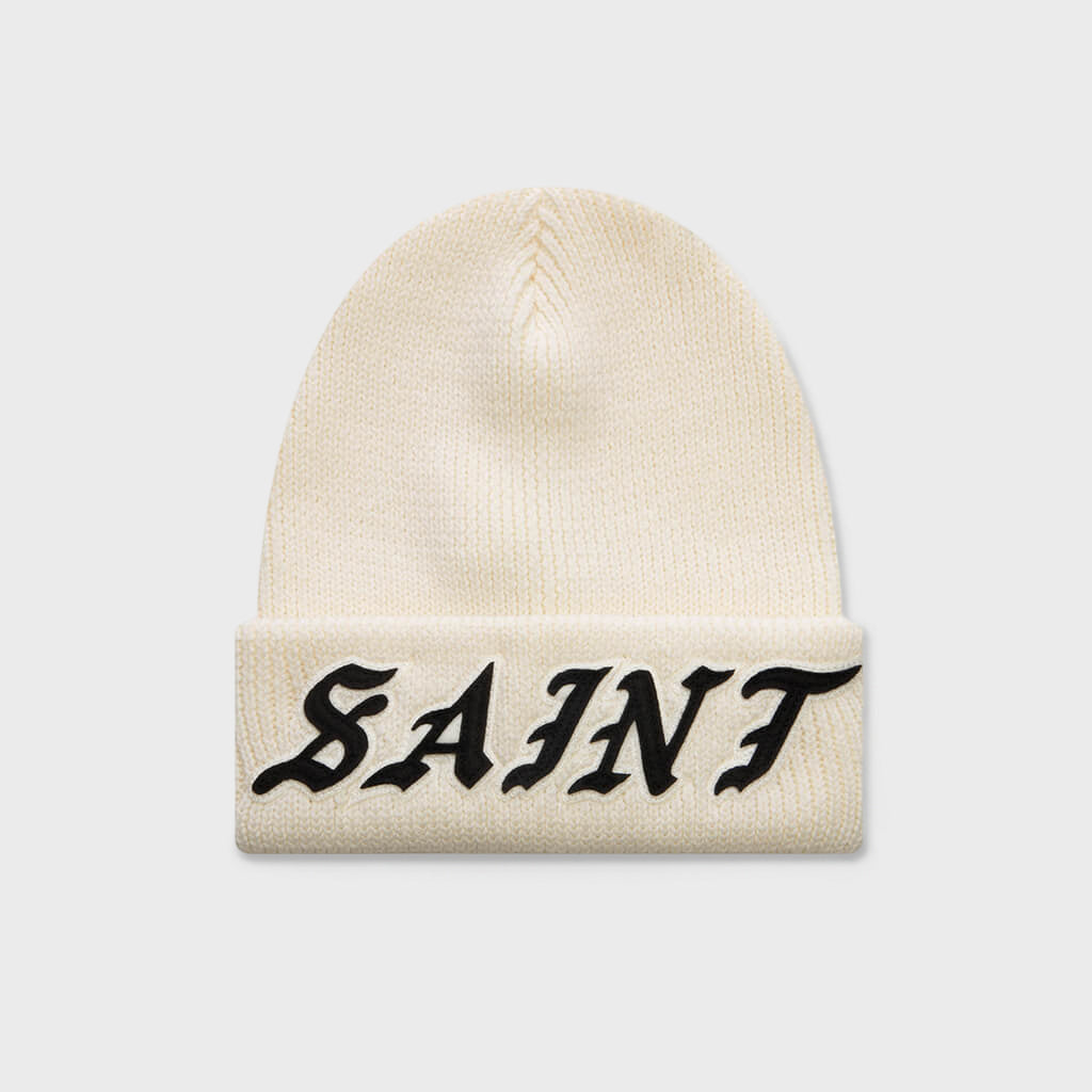 Saint Knit Beanie  - White