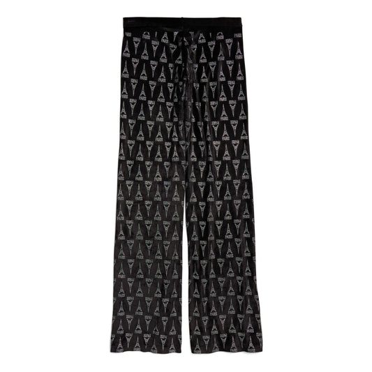 (WMNS) Balenciaga Paris Elastic Pants 'Black' 806204TRVJ11000