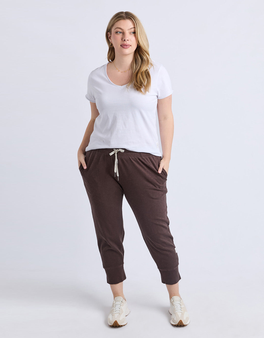 3/4 Brunch Pant - Coffee