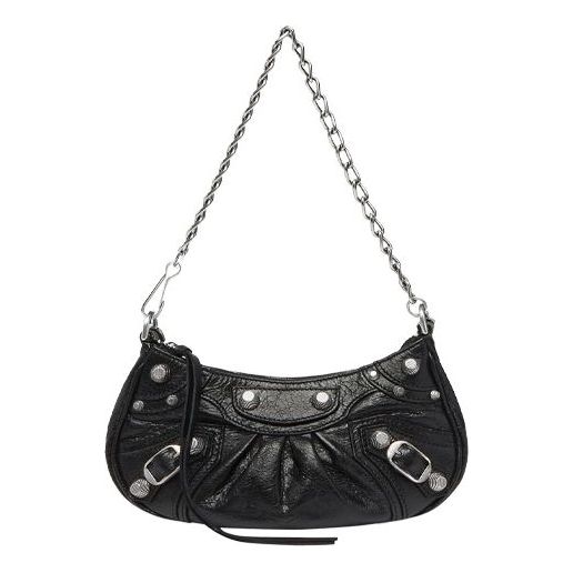 (WMNS) Balenciaga Le Cagole Mini Bag With Chain 'Black' 6958141VG9Y1000