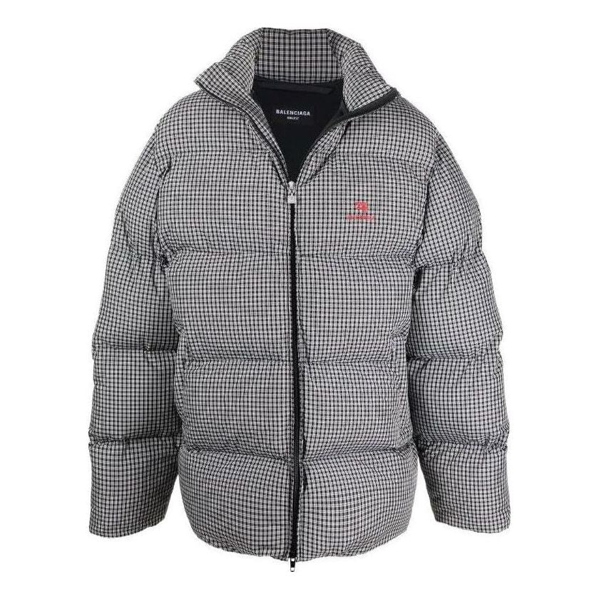 Balenciaga Sporty B Puffer Jacket 'Black White' 681440TLO361070