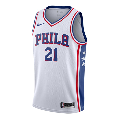 Nike NBA NBA Philadelphia 76Ers Embiid Sw Fans League Jersey White 864441-102