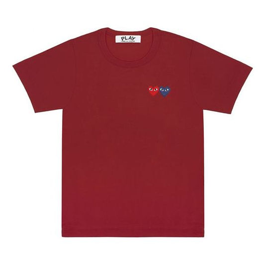 (WMNS) COMME des GARCONS PLAY Two Hearts Logo 'Burgundy' AZ-T225-051-4