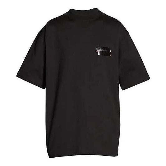 Balenciaga Gaffer T-Shirt Large Fit 'Black' 641675TNVG11089