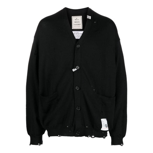 Maison MIHARA YASUHIRO SS23 Distressed Knit Cardigan 'Black' J11CD501-BLACK