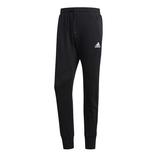 adidas Logo Knit Drawstring Sports Pants Black DX6785