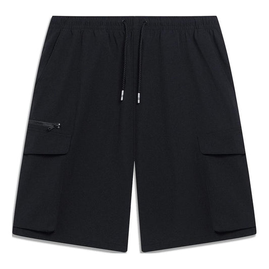 Li-Ning Lifestyle Cotton Shorts 'Black' AKST071-2