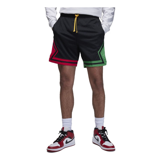 Air Jordan Quai 54 Diamond Shorts 'Black Red Green' FJ6986-010