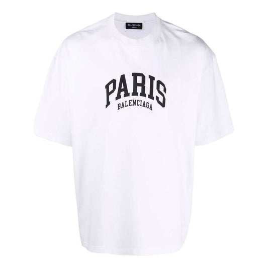 Balenciaga Cities Paris T-shirt Medium Fit 'White' 612966TLVL79040