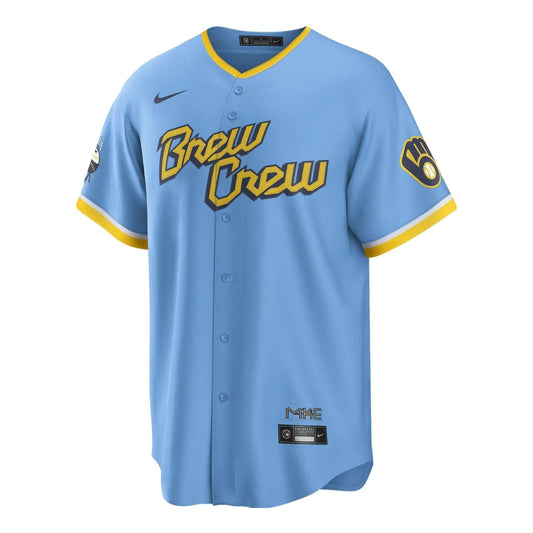 Nike x MLB Milwaukee Brewers City Connect Replica Baseball Jersey 'Christian Yelich 22' T770MBCCMZ7-Y22