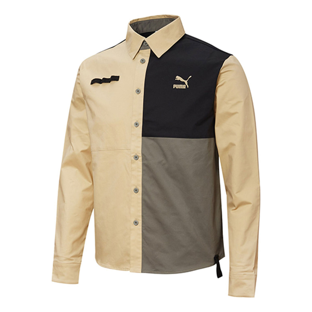 PUMA Outdoor Logo Shirt 'Beige Black Brown' 532188-12