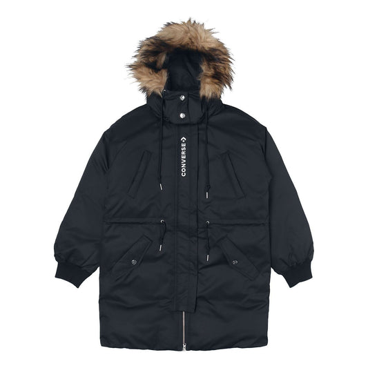 (WMNS) Converse Long Down Jacket Asia Sizing 'Black' 10019430-A02